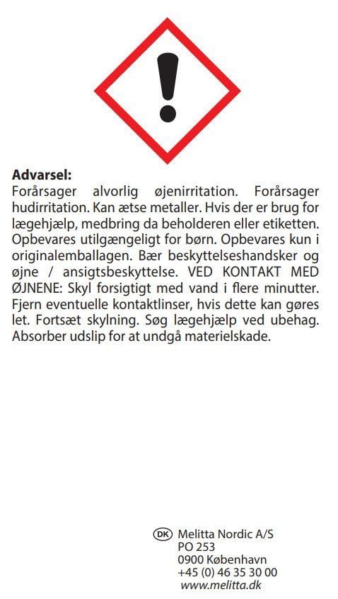 Melitta Avkalking for kaffemaskiner og vannkoker