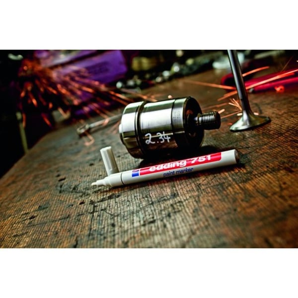 edding 751 paint - Markør - permanent - gul - pigmentblæk - 1-2 mm