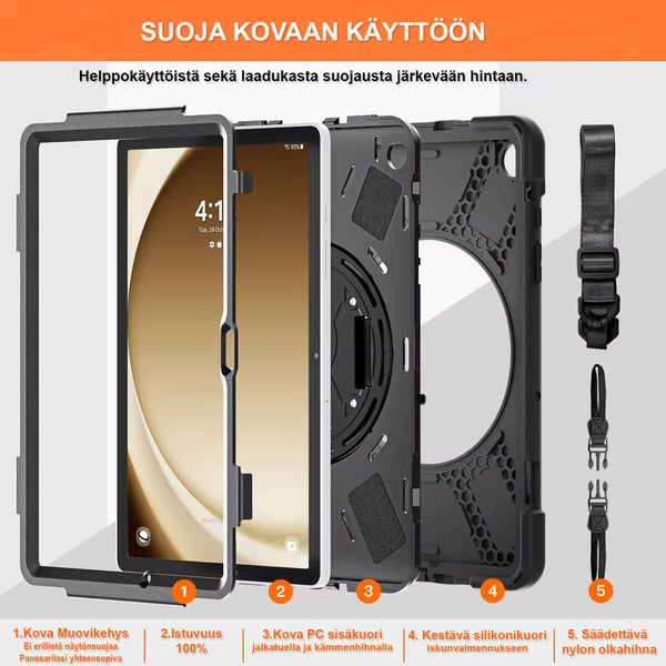 Insmat Rugged Armor - Baksidedeksel for nettbrett - robust - polykarbonat, gummi - for Samsung Galaxy Tab A11