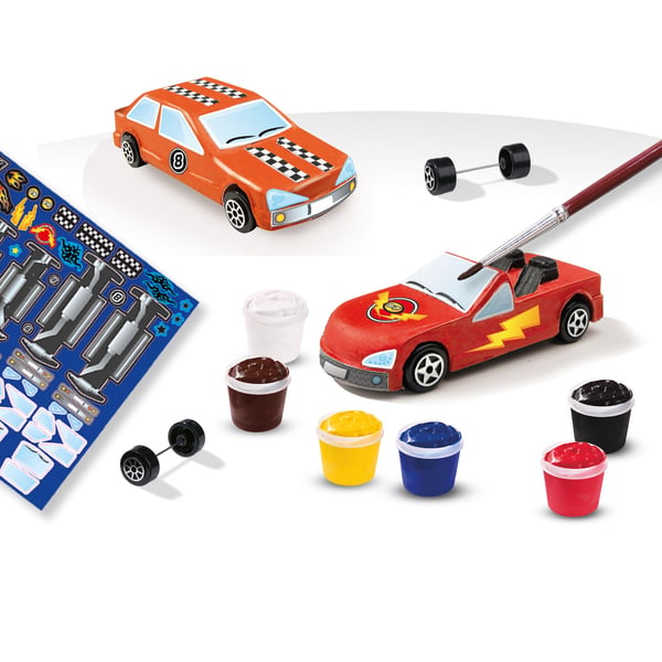 SES Creative Casting and painting - cars, Støpe/malesett for barn, 5 år, Flerfarget