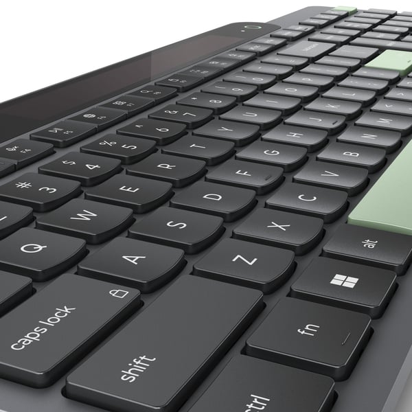 Lenovo - Tastatur - self-charging - trådløs - Bluetooth 5.1 - QWERTY - Dansk - svart - brun boks