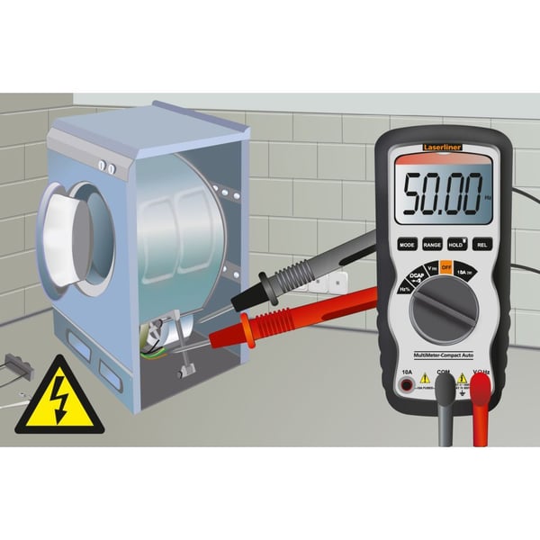 Laserliner MultiMeter-Compact, Digitaalinen yleismittari, Kädessä pidettävä yleismittari, 4 - 600 V, 4 - 600 V, 1,5% + 4, 0,5% + 2