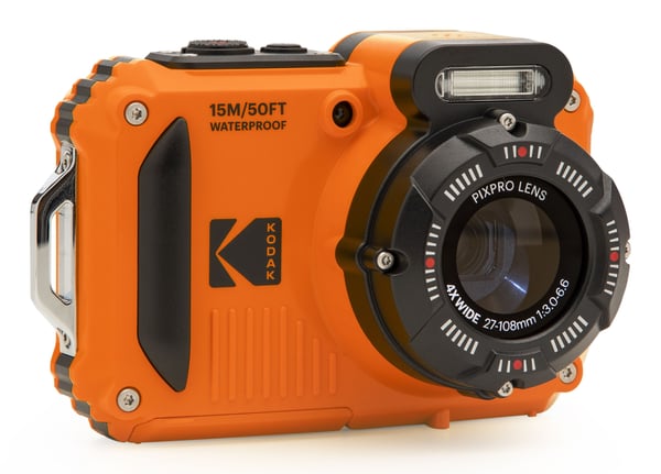 Kodak PIXPRO WPZ2OG6, 16,76 MP, 4608 x 3456 pikseliä, BSI CMOS, 4x, Full HD, Musta, Oranssi