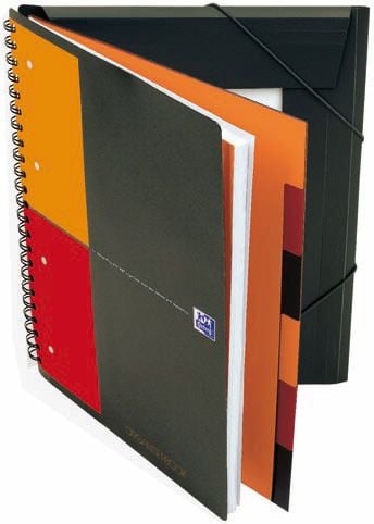 Oxford Organiser Book, Svart, A4, 80 ark, Rutat papper