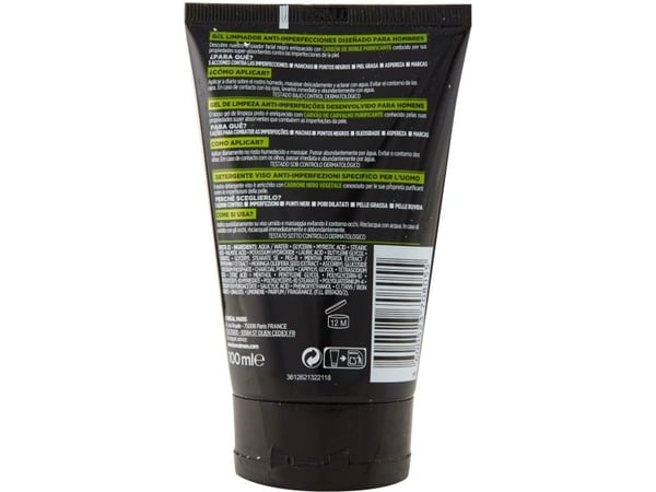L'Oral Paris Men Expert Pure Charcoal Cleansing Gel 100 ml