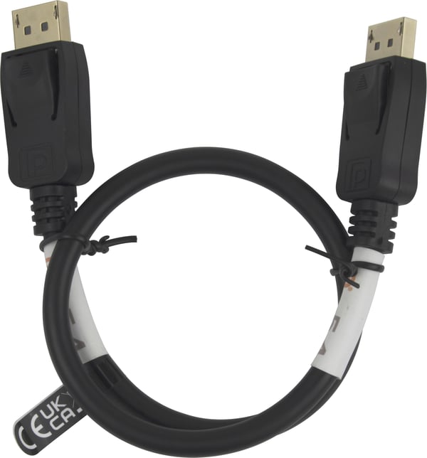 DELTACO - DisplayPort-kabel - DisplayPort (hann) låst til DisplayPort (hann) låst - DisplayPort 2.1a - 50 cm - VESA DP54 Certified, 8K 60Hz støtte ...