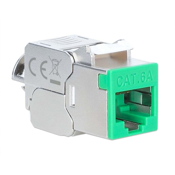 Intellinet 766623791335, Platt, Grön, RJ-45, IDC, Honkoppling, Guld