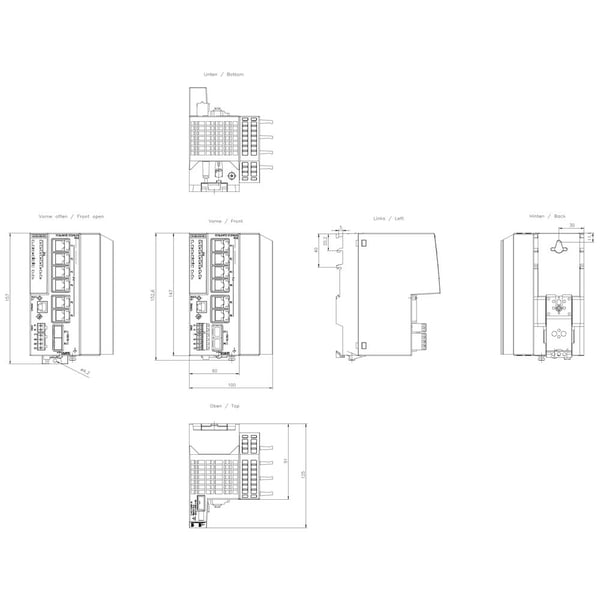 Siemens 6GK5206-2RS00-2AC2, administrerad