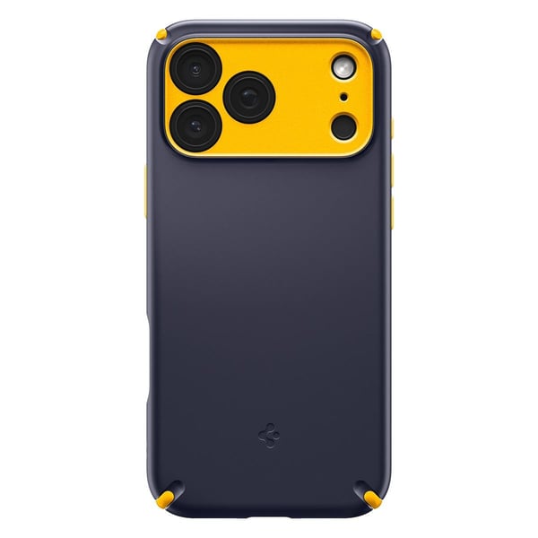 Spigen Nano Pop Hybrid (MagFit), Mobilskal, Apple, iPhone 17 Pro Max, 17,5 cm (6.9"), Marinblå, Gul