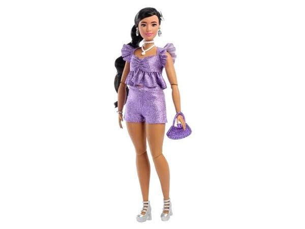 Barbie JFP43 modedocka med lila shorts Deluxe Style
