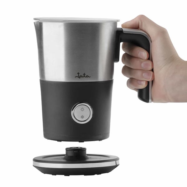 JATA JECL1900, Automaattinen maidonvaahdotin/-lämmitin, Musta, Ruostumaton teräs, 150 ml, 300 ml, Kuuma ja kylmä, Painikkeet