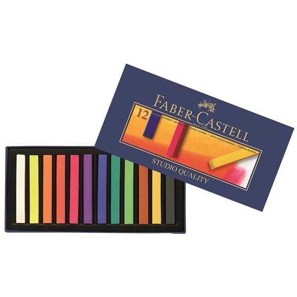 Faber-Castell STUDIO QUALITY - Liitu - pehmeät pastellivärit - valikoituja värejä (12 kpl)