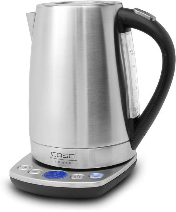 Caso WK 2200, 1,7 l, 2200 W, Sort, Rustfritt stål, Rustfritt stål, Vannivåindikator, Funksjon til å holde varmen