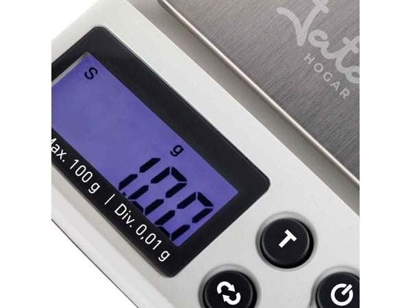 JATA HBAL1774, Sähkökeittiövaaka, 0,1 kg, 0,01 g, Valkoinen, Ruostumaton teräs, Ruostumaton teräs