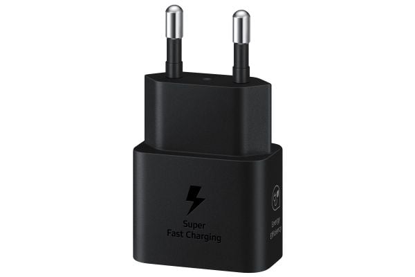 Samsung EP-T2510X - Strömadapter - med datakabel - 25 Watt - 3 A - PD 3.0, SFC, PD/PPS (24 stift USB-C) - på kabel: USB-C - svart