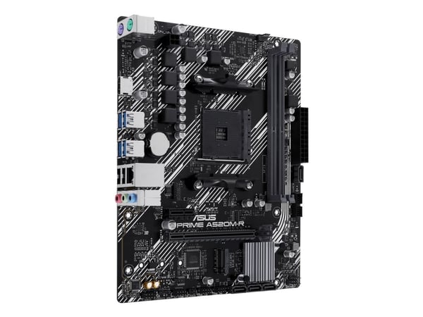 ASUS PRIME A520M-R - Moderkort - micro ATX - Socket AM4 - AMD A520 Chipuppsättning - USB 3.2 Gen 1 - Gigabit LAN - inbyggda grafiken (CPU krävs) - ...