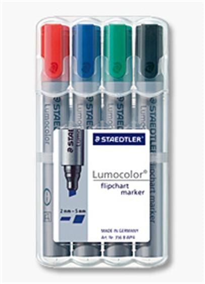 Staedtler 356 B WP4, 4 kpl, Musta, Sininen, Vihreä, Punainen, Harmaa, Polypropeeni (PP), 2 mm, 5 mm