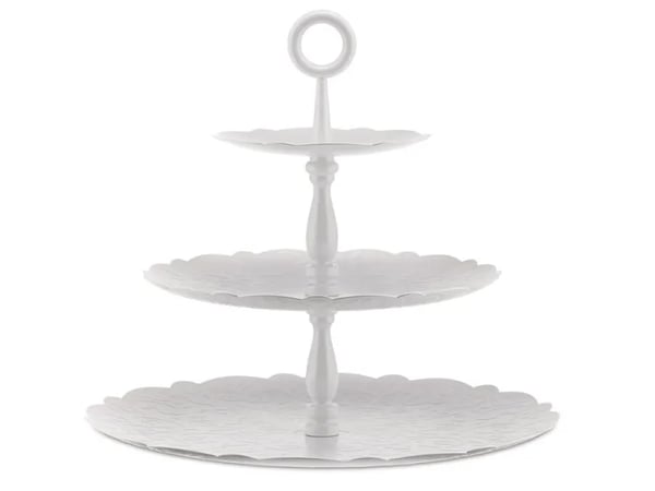 Alessi MW52/3 Dressed for X-Mas kolmen astian tarjoiluteline, ruostumaton teräs