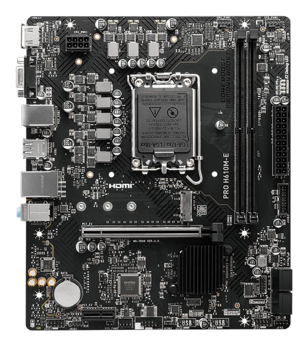 MSI PRO H610M-E -emolevy, H610, LGA 1700, micro-ATX, DDR5