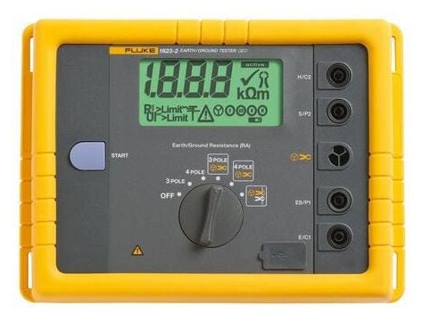 Fluke 1623-2 GEO, Maadoituspakkaus, Harmaa, Keltainen, 250 x 187 x 133 mm, 1,1 kg