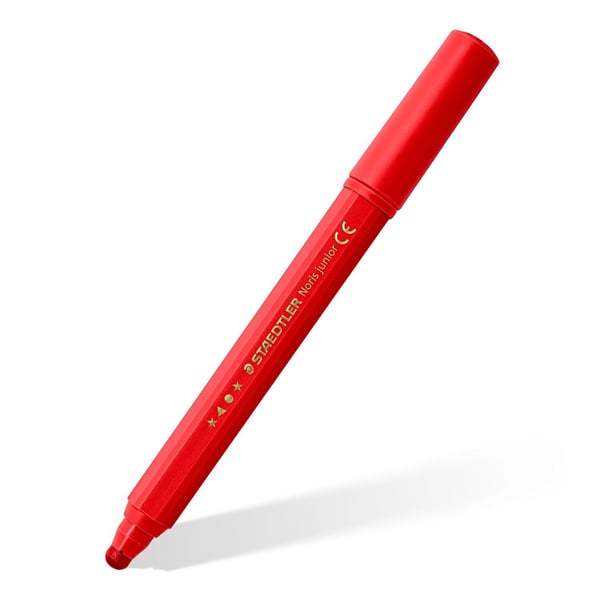 STAEDTLER Noris junior kuitukärkikynät, 6 kpl laatikko, vesipohjainen muste, pestävä, viivan leveys: 2,5 mm, - 1 kpl (329 C6)