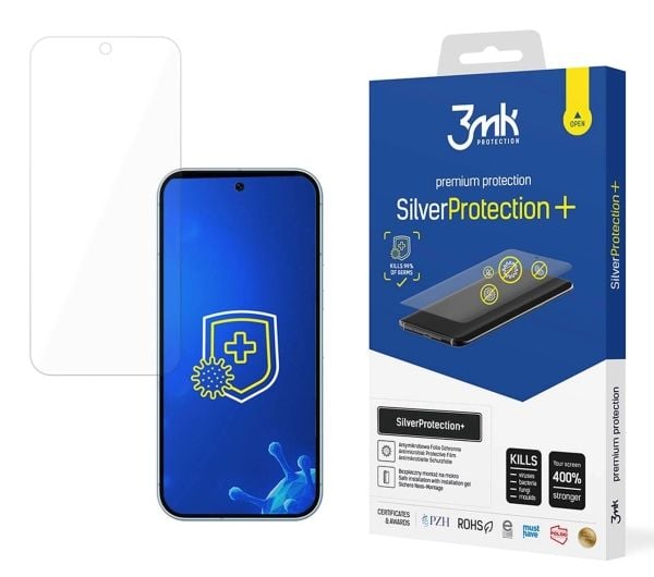 3MK SilverProtection+, Google, Google Pixel 9 Pro, Antibakteerinen, Iskunkestävä, Läpinäkyvä, 1 kpl