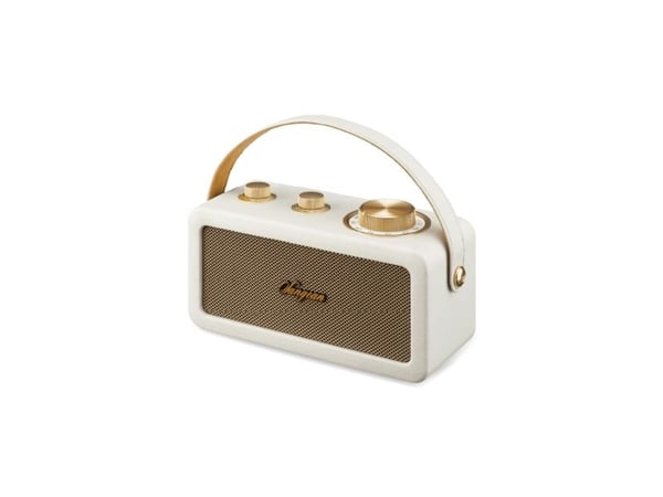 Sangean RA-101 bærbar FM-radio, oppladbar, elfenben/gull