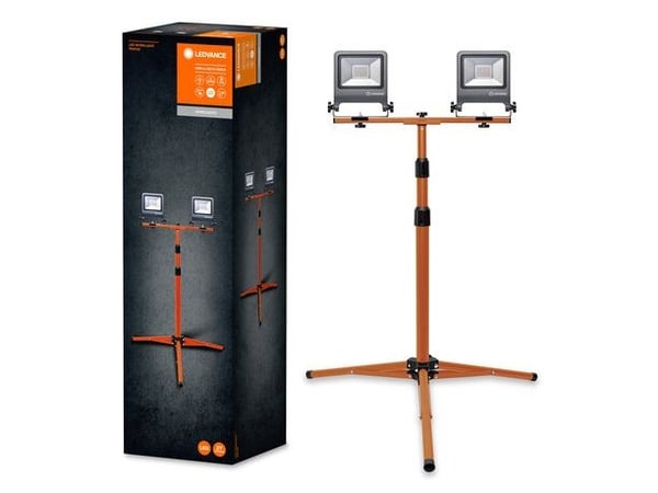 LEDVANCE TRIPOD, 60 W, LED, 3,9 kg, IP65, Grafiitti, Oranssi, Vapaasti seisova työvalo