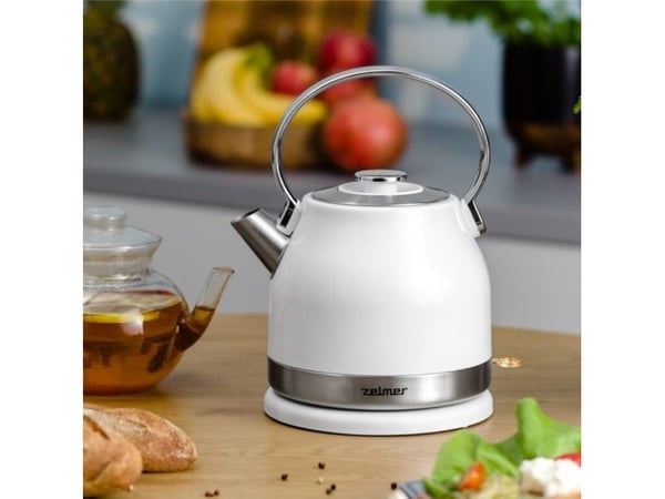 Zelmer ZCK7940 vannkoker 2200 W 1,5 l, hvit/rustfritt stål