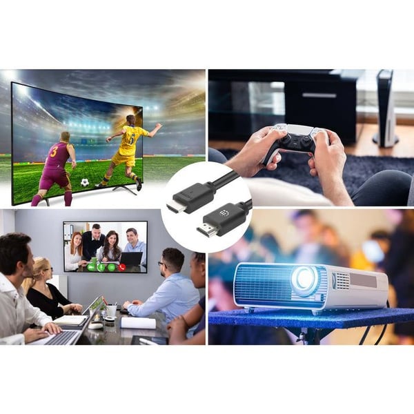Manhattan 356718, 22,5 m, HDMI Type A (standard), HDMI Type A (standard), 3D-kompatibilitet, 18 Gbit/s, Svart