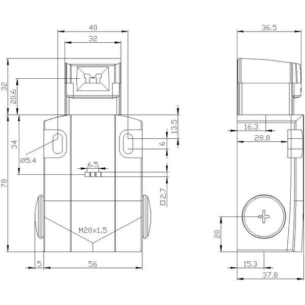 Siemens 3SE51223QV10 3SE5122-3QV10 Sicherheits-Positionsschalter 4 A IP66, IP67 1 St., Metall, IP66, IP67, Cuboid, 46 mm, 87 mm, 162 mm