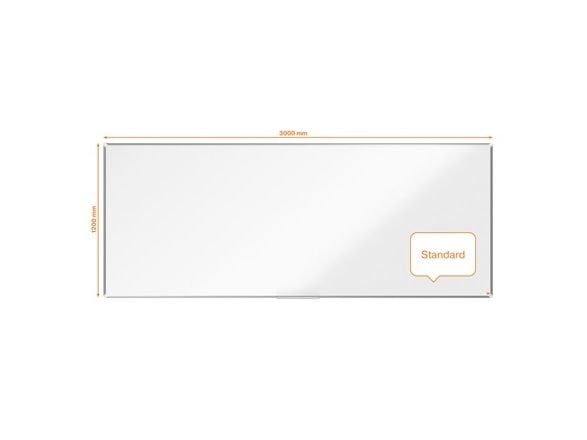 Nobo Premium Plus valkotaulu 300x120cm teräs, 2967 x 1167 mm, Terästä, Kiinteä, Magneettinen