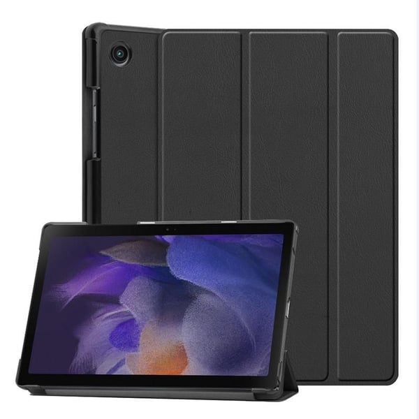 eSTUFF Houston - Flipomslag til nettbrett - polykarbonat, polyuretan - sort - for Samsung Galaxy Tab A8