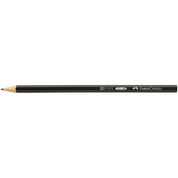 Faber-Castell 1111 HB, HB, Svart, Sekskantet