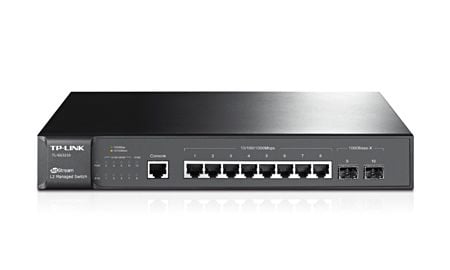 TP-Link JetStream TL-SG3210 - Switch - Styrt - 8 x 10/100/1000 - stasjonær, rackmonterbar