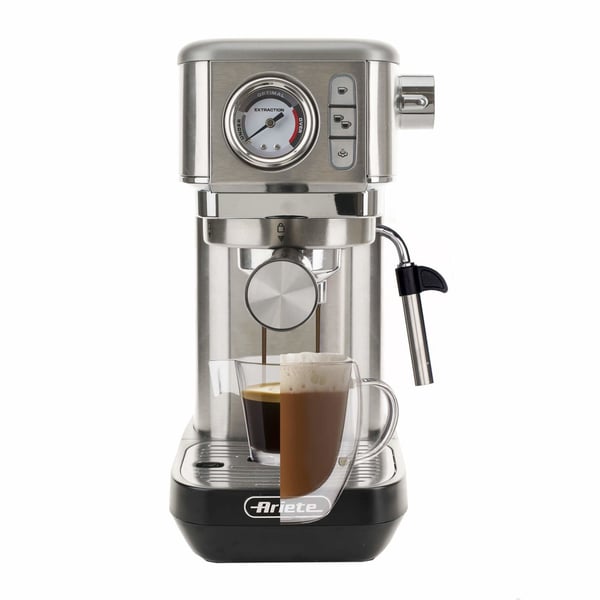 Ariete 1381 - Kaffemaskin med melkeskummer - 15 bar - sølv