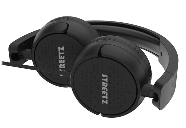 Streetz HC210-BLK, Koblet med ledninger (ikke trådløs), Samtaler/musikk, 150 g, Hodesett, Svart
