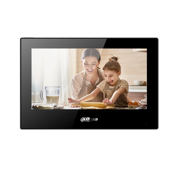 Dahua Pro Series - IP intercom station monitor - inomhus - trådlös, kabelansluten - 802.11b/g/n - 10/100 Ethernet - svart