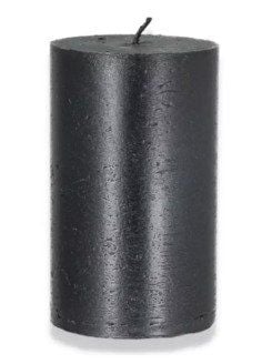 Affek Design Candle RUSTIC METALIC Large paraffin cylinder 7x15cm black