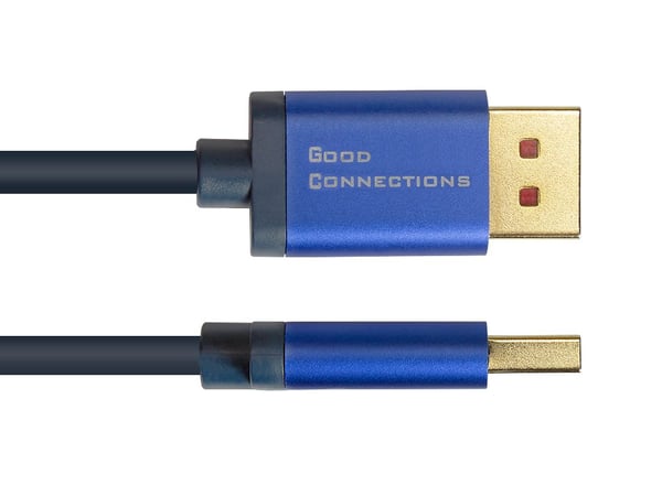 Alcasa 4814-SF005B, 0,5 m, DisplayPort, DisplayPort, Hankjønn, Hankjønn, Blå