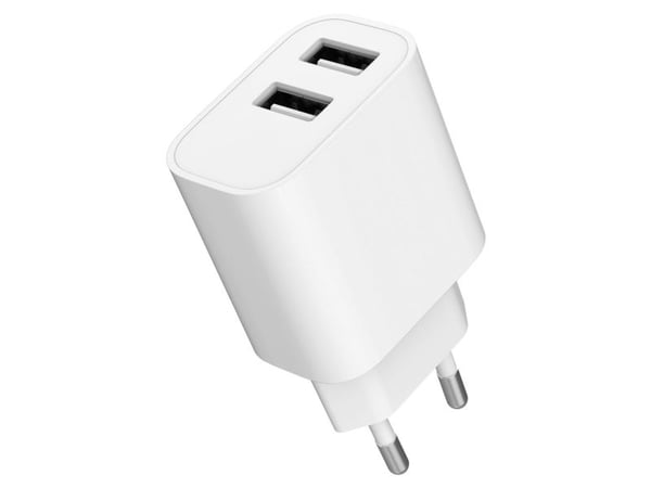 Gembird - Strømadapter - universal - 12 watt - 2.4 A - 2 utgangskontakter (USB) - hvit