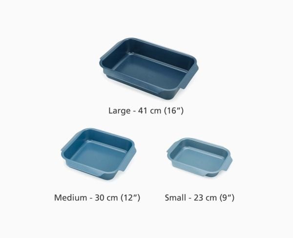 Joseph Joseph Nest, Suorakulmainen, Terästä, Sininen