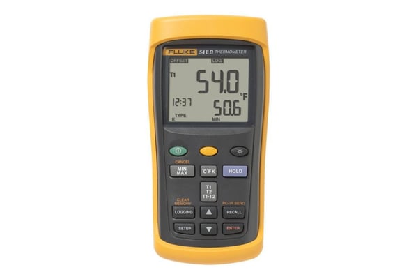 Fluke 54 II B, °C, Musta, Keltainen, AA, 1000 h, 86 mm, 38 mm
