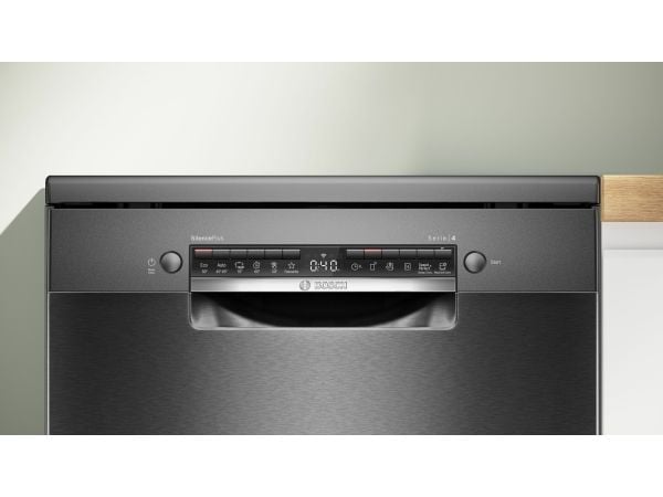 Bosch Serie | 4 SMS4EMC06E - Oppvaskmaskin - Wi-Fi - Nisje - bredde: 60 cm - dybde: 55 cm - høyde: 81.5 cm - svart inox