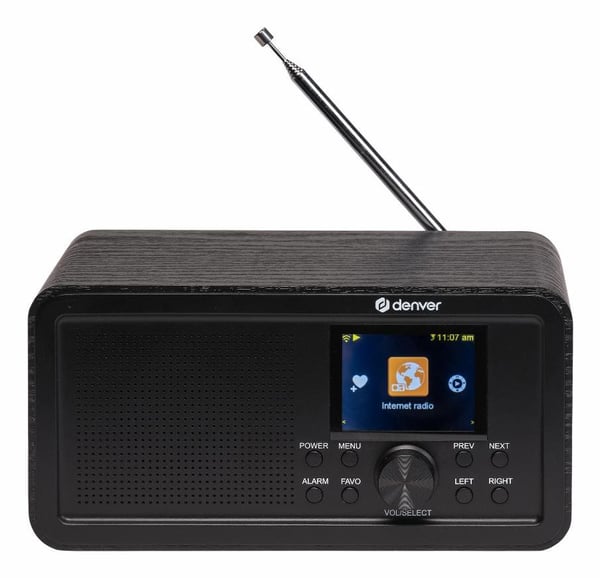 Denver DIR-200, Personal, DAB+, FM, 2 W, LCD, 6,1 cm (2.4"), 3,5 mm