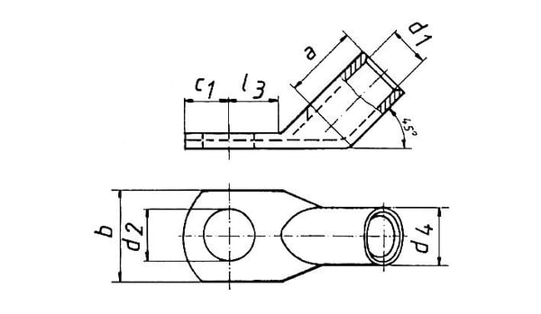 Klauke 44R1045, 25 mm ², M10, 25 styck