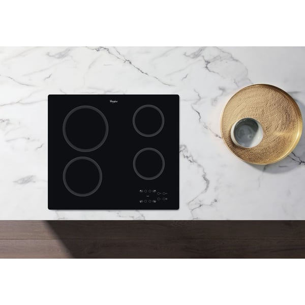 Whirlpool AKT 801/NE, Musta, Kiinteä, 58 cm, Keittoalueinduktioliesi, Keraaminen, 4 alue(tta)