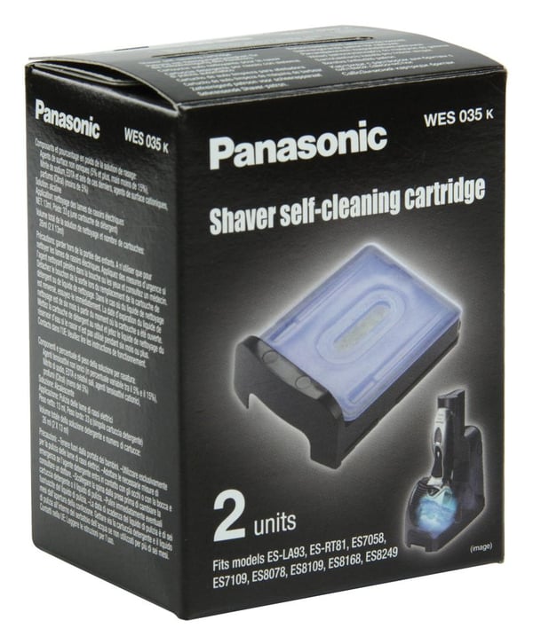 Panasonic PAN-WES035K503, Puhdistuspatruuna, Musta, Sininen, ES7109, ES7058, ES8078, ES8109, ES8168, ES8243, ES8249, 90 mm, 140 mm, 55 mm