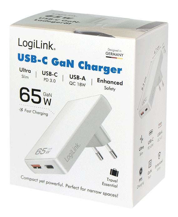 LogiLink PA0368, Innendørs, AC, 20 V, Hvit