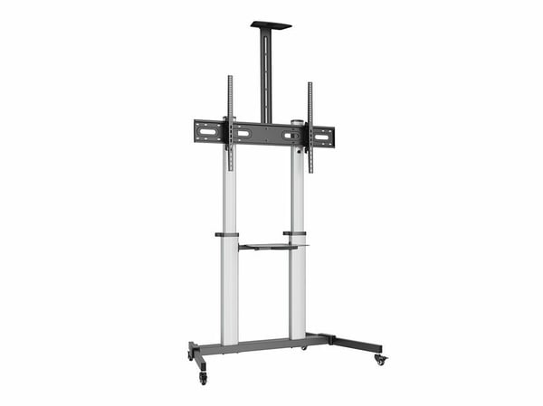Equip 650631, 2,54 m (100"), 200 x 200 mm, 1000 x 600 mm, -10 - 5°, Aluminium, Plast, Rustfritt stål, Sort